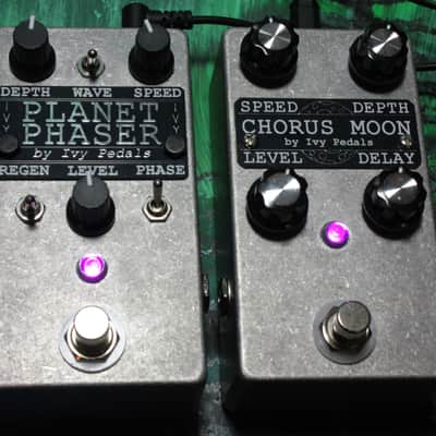 BUNDLE: Chorus Moon + Planet Phaser by Ivy Pedals - Silver/Black - Planetary Modulation Bundle image 2