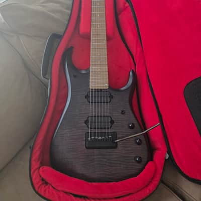 Ernie Ball Music Man John Petrucci Signature JP15-7 2020 - Present - Trans Black Burst Flame image 1