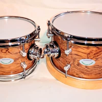 MARTIAL PERCUSSION BUBINGA/MAPLE/BUBINGA 7 PC. DRUM KIT SHELL PACK - FREE SHIP TO C-USA! image 18