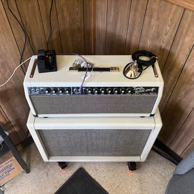 Fender 90s Twin Reverb Custom Head and Matching 2x12 Mid 90s image 2