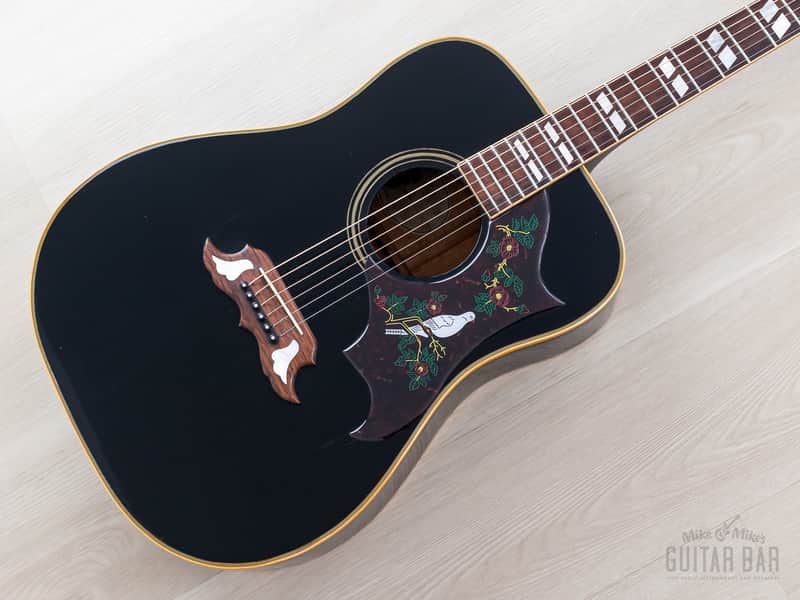 1984 Gibson Dove Vintage Dreadnought Acoustic Guitar Ebony w/ Case image 1