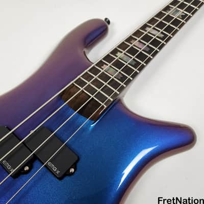 Spector USA NS-2 4-String Bass 1.5" Blue-Purple Colorshift Finish EMG PJX 9v HAZ 8.78lbs NS2 #1527 image 9