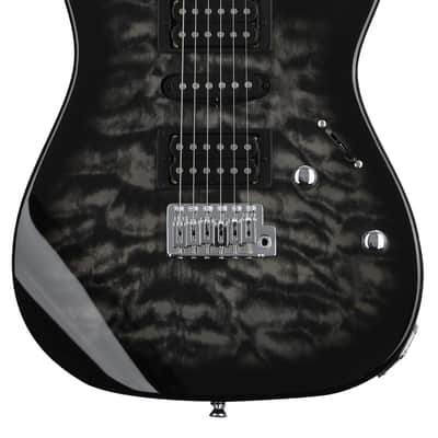 Ibanez Gio GRX70QA Electric Guitar - Transparent Black Sunburst image 1