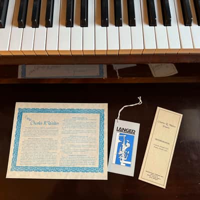 Charles R. Walter Mahogany Piano-1520 (1996) image 12