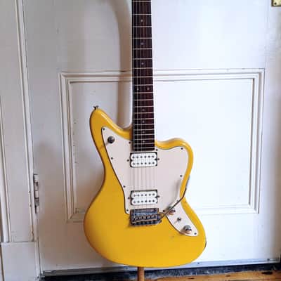 Fernandes JG-45 Jag/Jazz Style Guitar - 1999 Canary Yellow Offset! image 2