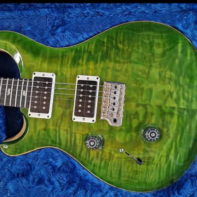 PRS Custom Library 24 ameral green top 10 5A flame - Smeral green image 13