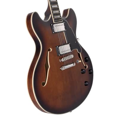 D'Angelico Premier DC with Gig Bag - Brown Burst (DAPDCBRBNS) image 6