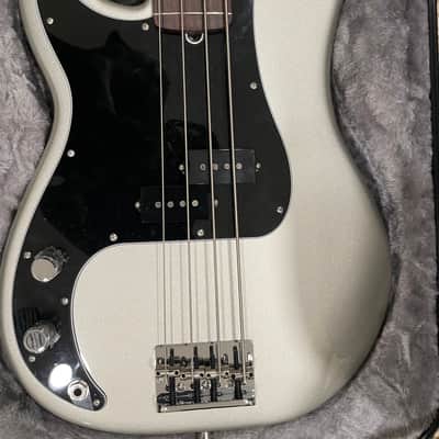 Fender Mod Shoo 63 Precision Bass 2021 Silver Solid One Piece Rosewood Neck & Fretboard image 2
