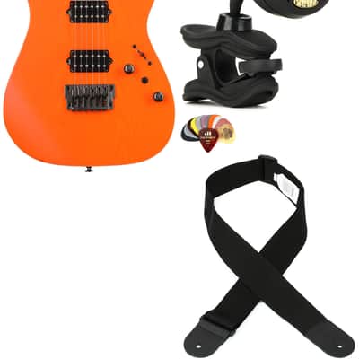 Ibanez Prestige RGR5221 - Transparent Fluorescent Orange  Bundle with Snark ST-8 Super Tight Chromatic Tuner... (4 Items) image 1
