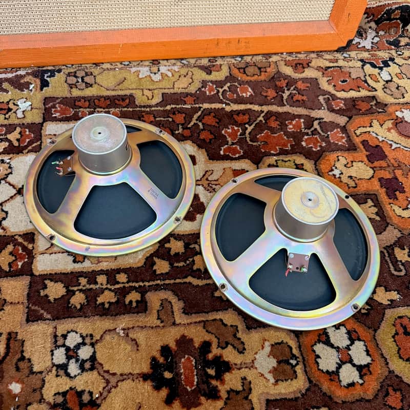 Pair Vintage 1960s WEM Watkins Vox AC10 AC4 Elac Alnico 10N/94 8ohm 10" Speaker image 1