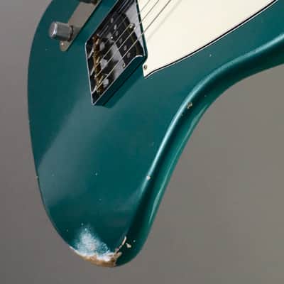 LEFTY! USA Boutique Custom Relic Sherwood Green Metallic Nitro Lacquer Jazzcaster Telemaster Guitar Left 7.2 lb HSC image 12