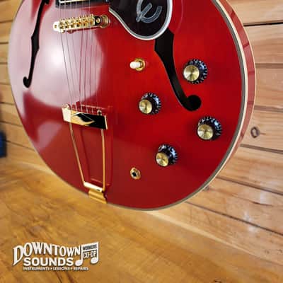 Epiphone Masterbilt Gem Archer Sheraton with Epiphone Hard Case - Cherry Red image 4