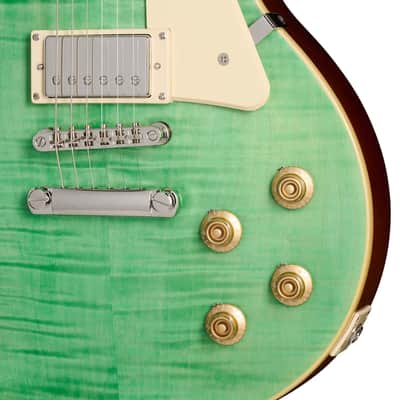 Epiphone Les Paul Standard 50s Figured Top Guitar w/Premium Gig Bag - Seafoam Green image 4