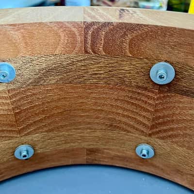 Fantastic - Angel Drums Oak/Acacia 6"x14 segmented snare, satin finish, EXTRAS image 11
