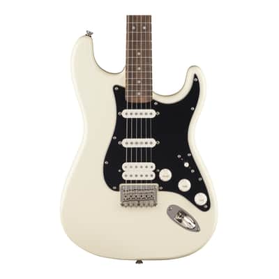 Squier Classic Vibe '70s Stratocaster HT HSS with Laurel Fingerboard and Black Pickguard (Olympic White) image 3
