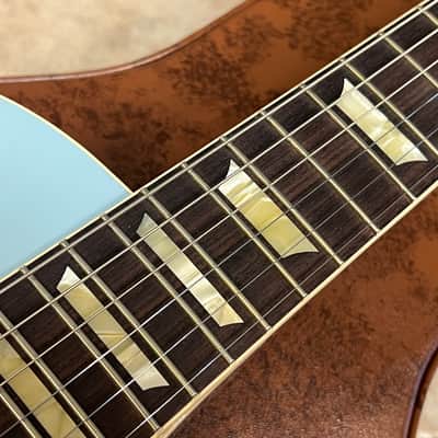 2025 Gibson Custom M2M 57 Reissue Les Paul Standard Chambered Frost Blue VOS image 8