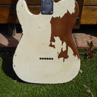 DY Guitars Rick Parfitt / Status Quo tribute white relic tele body PRE-BUILD ORDER image 12