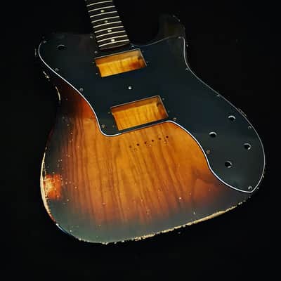 Deluxe Telecaster Aged Guitar Body - Three Tone Sunburst medium guitar relic guitar body by Jozo Reece Guitars image 5