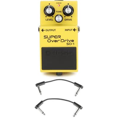 Boss SD-1 Super Overdrive Pedal with 3 Patch Cables image 2