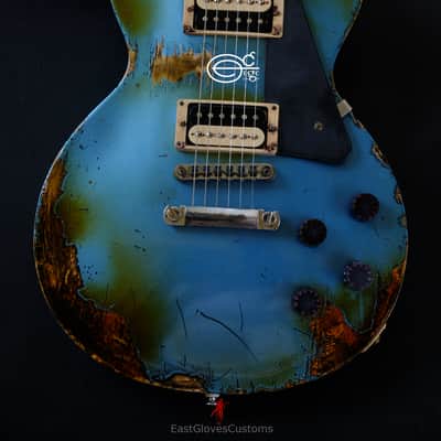 Gibson Les Paul Studio Deluxe II '60s Pelham Blue Aged Relic by East Gloves Customs (Limited Run) image 6
