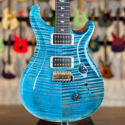 PRS Custom 24 "10 Top" - Carroll Blue/Natural Back - Mint image 1