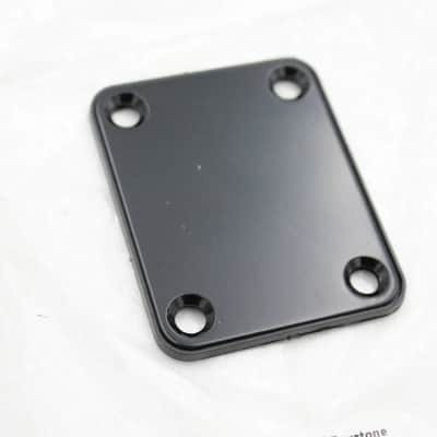 Black Metal Neck Plate Seat w/ Plastic Cover No Screws image 2