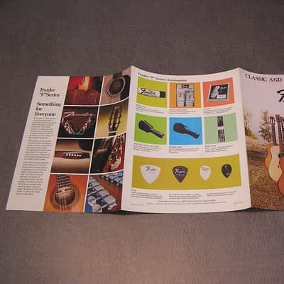 Fender "F" Series Classic and Flat Top Guitar Brochure Catalog 1972 - Excellent Condition! image 4
