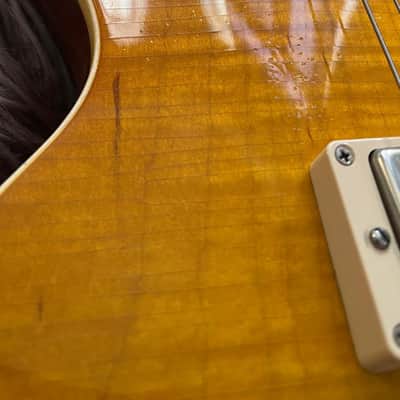 Gibson Custom Shop pre Murphy Lab 1959 Les Paul Reissue M2M Hand Picked 2014 - Heavy Aged Dirty Lemon Burst with Stinger headstock image 14