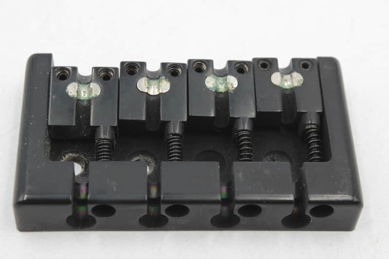 4 String MIK Black Bass Guitar High Mass Piezo-Bridge WITHOUT Piezo image 1
