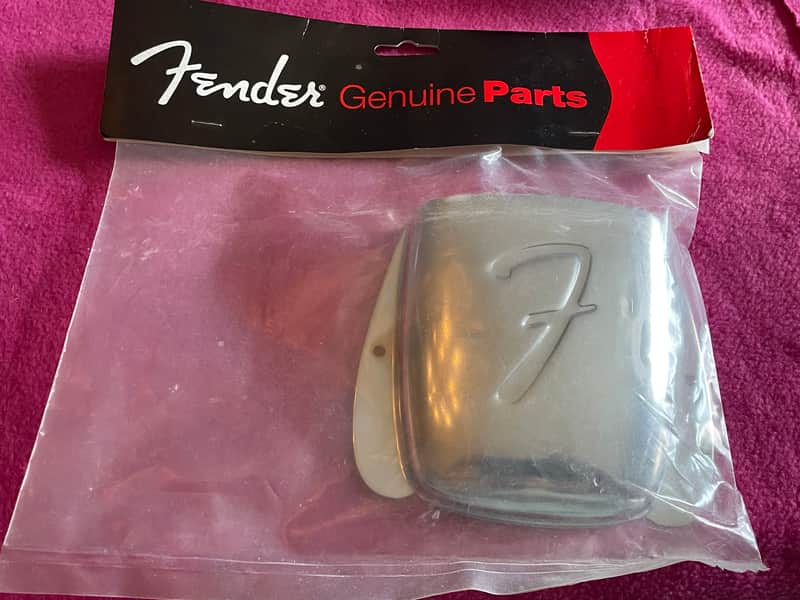 NOS Fender MADE IN USA Jazz Bass bridge cover / ashtray pickup cover  "F" plate parts image 1