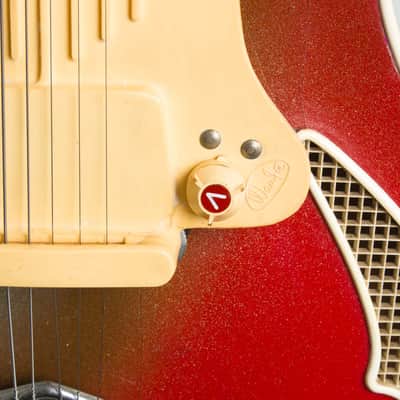 Wandre Blue Jeans/Teen Ager Model 900 Semi-Hollow Body Electric Guitar (1960), black hard shell case. image 16
