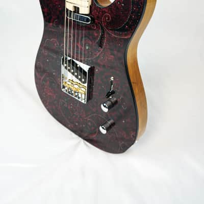Swisher Handmade 1950 T-Style Electric Guitar 2024 - Merlot Fabric Top image 11