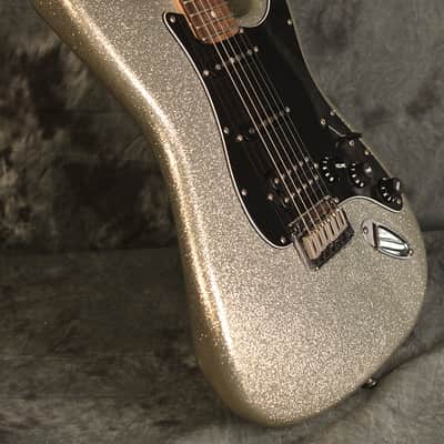 Squier by Fender Standard Fat Stratocaster Silver Sparkle w Deluxe Hardshell Case Included image 7
