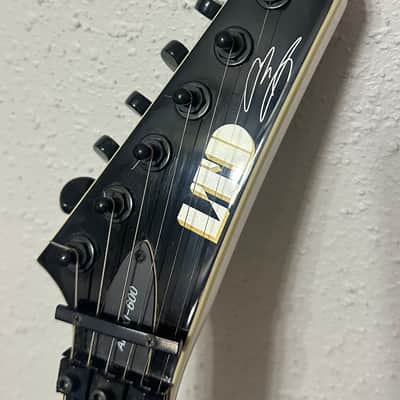 2007 ESP LTD Alexi-600 Signature White with Black Pinstripe image 8