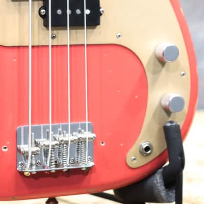Fender Road Worn 50's Precision Bass Fiesta Red Seymour Duncan Pickups Electric Bass image 5