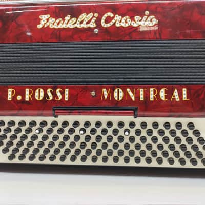 Fratelli Crosio Stradella N-2 Pietro Rossi Custom Chromatic Accordion 120 Bass - Red image 2