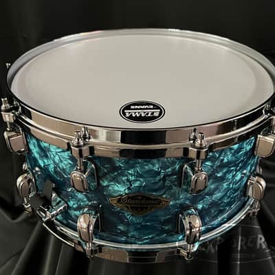 Tama Starclassic Performer  Walnut/ Birch 6.5x14 Snare Drum - Turquois pearl image 3