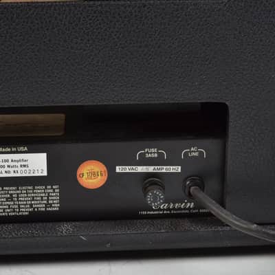 Vintage Carvin X-100 100 Watt Guitar Head Tube Amp Amplifier With Footswitch image 6