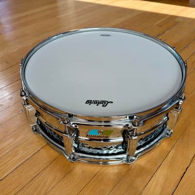 Ludwig LM400KT Hammered Supraphonic 5x14" 10-Lug Aluminum Snare Drum with Tube Lugs 1999 - Present - Chrome-Plated image 4