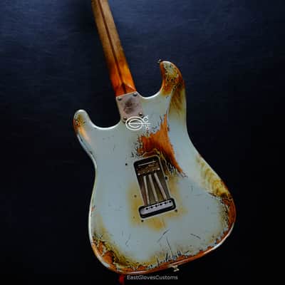 Fender Stratocaster Blue Gray Aged Relic Made in USA image 9