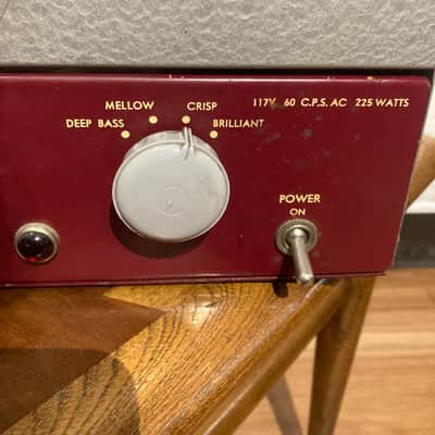 Schulmerich Electronics Model E11 1940’s - Dual 807 Guitar Amplifier Head - 4-8-16 ohm - Red / grey image 7