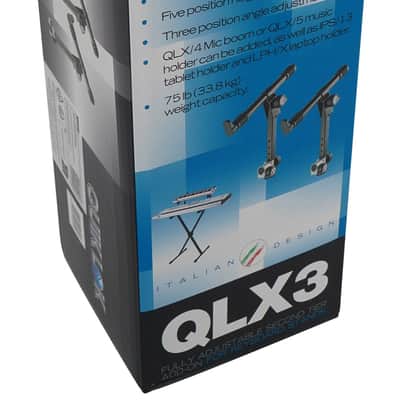 Quik Lok QLX-3 2nd Tier Add-On for Keyboard X Stand w/30mm Steel Tubing - Black image 10