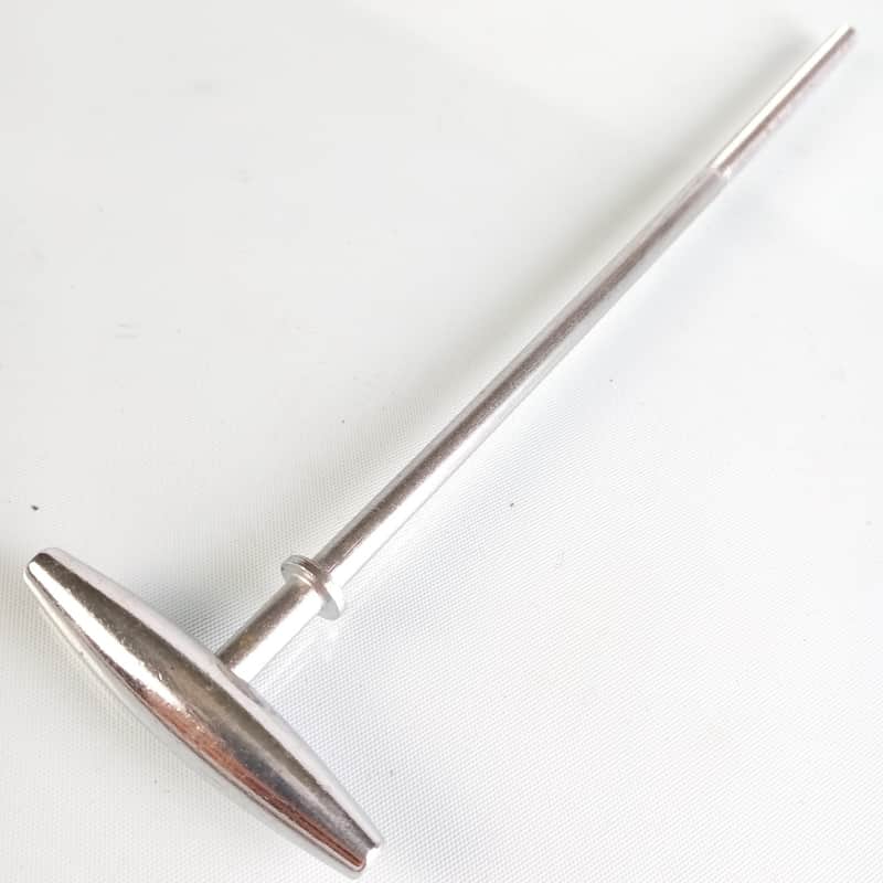 Gretsch Playboy Center-Lug Bass Drum Tension Faucet-Rod Round Badge Chrome 6.75" image 1