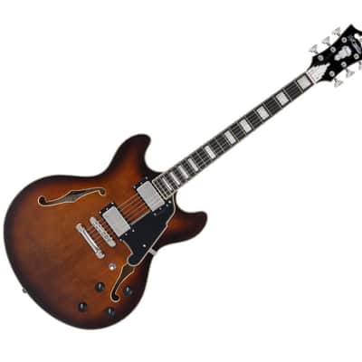 D'Angelico Guitars DAPDCBRBNS Premier DC Electric Guitar, Brown Burst w/ Gig Bag image 9