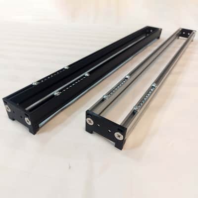 Intellijel 1U 126HP Eurorack Rails Kit with Brackets & M3 nuts (Black / Silver) image 3