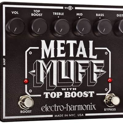 Electro-Harmonix Metal Muff with Top Boost Distortion Guitar Effect Pedal image 1