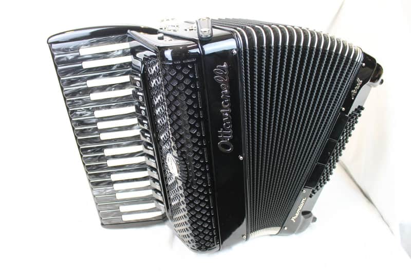8321 - Certified Pre-Owned Black Inverted Ottavianelli Aero II Piano Accordion LMMM 34 72 image 1