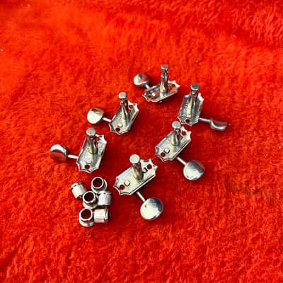 Kluson Double line oval patent guitar tuners c 1965 - Chrome original vintage Gibson Rickenbacker USA image 2