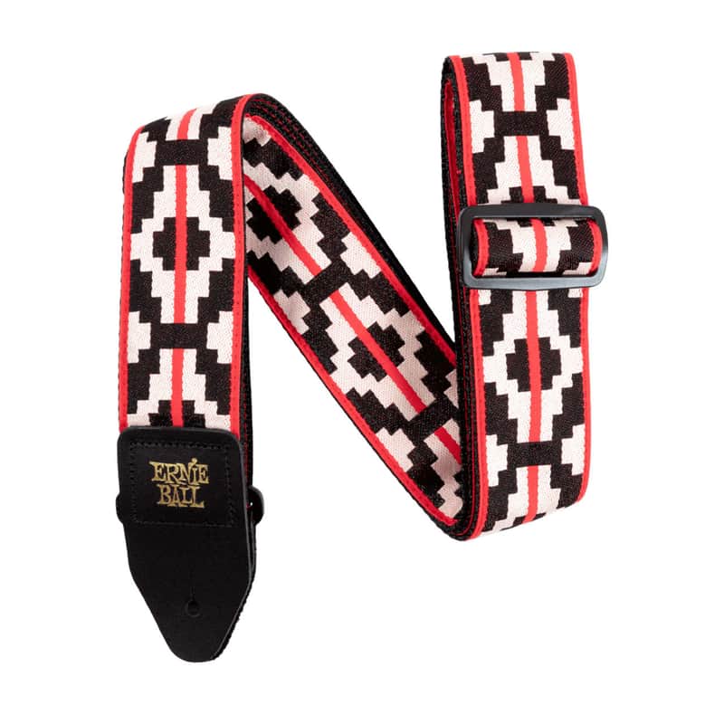 Ernie Ball Classic Jacquard Guitar Strap/Bass Strap - Ristra Red image 1