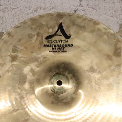 Zildjian 14" A Custom Mastersound Hi Hat Cymbals Pair image 2